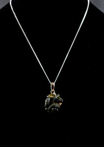 Epidote sterling silver pendant