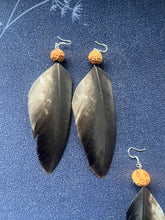 Load image into Gallery viewer, Wedge tailed eagle feather earrings
