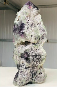 Rainbow Fluorite Quartz Crystal Obelisk