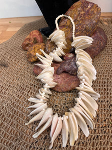 Conch shell slice necklace