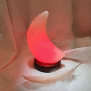 Crescent Moon Pink Salt Lamp