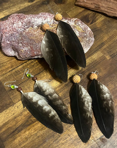 Wedge tailed eagle feather earrings