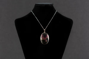Eudialyte sterling silver pendant rare