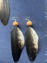 Load image into Gallery viewer, Wedge tailed eagle feather earrings
