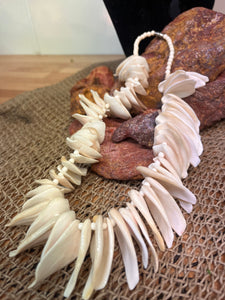 Conch shell slice necklace