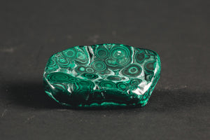 Malachite half polished free form