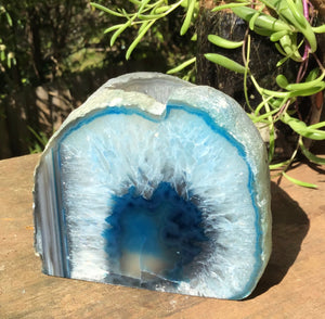 Blue Agate Tea Light Holder